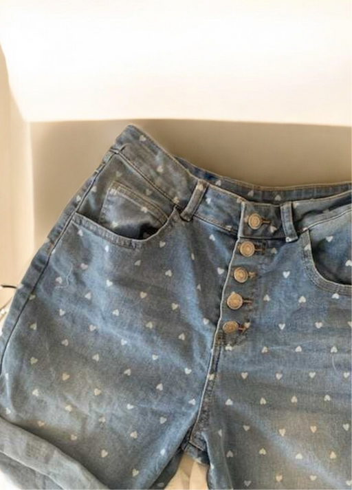 shorts denim med hjerter fra Lecoco