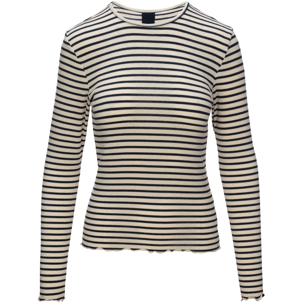Bluse med striber model Amar fra Luxzuz