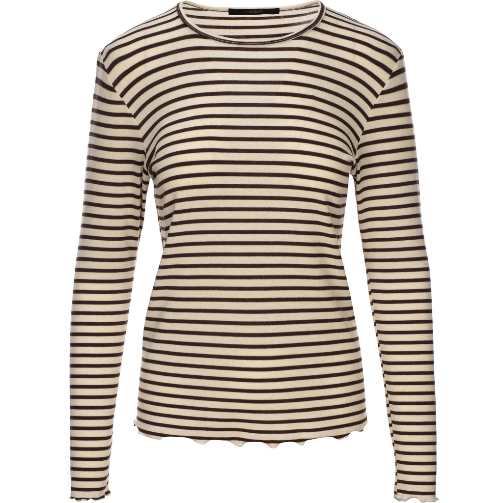 Bluse med striber model Amar fra Luxzuz