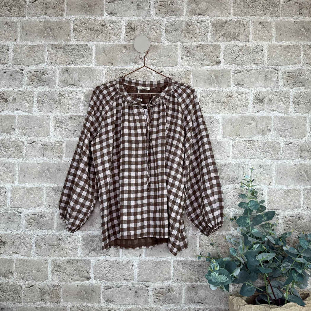 Bluse med tern model Caja fra Cabana Living