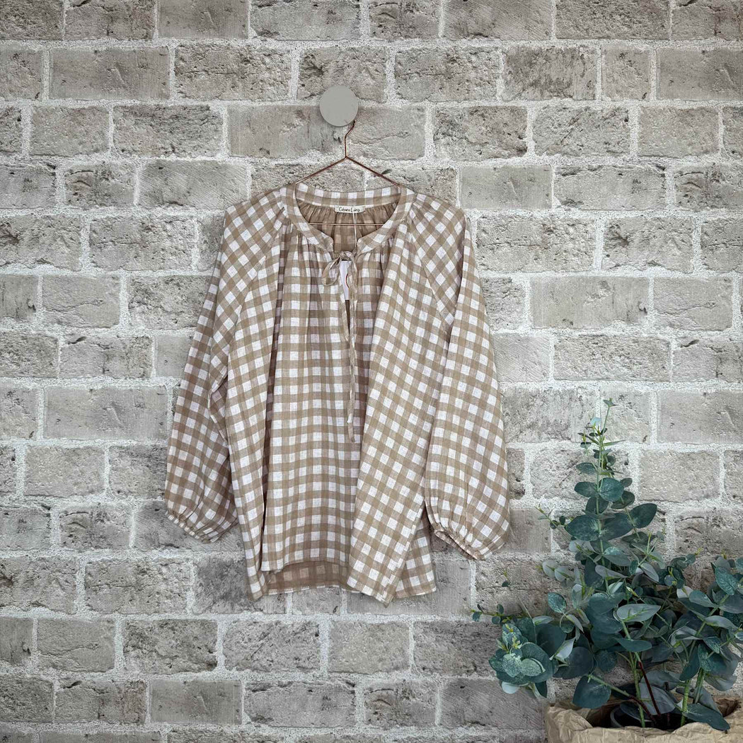 Bluse med tern model Caja fra Cabana Living